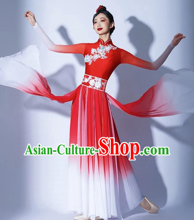 Classical Dance Jiaozhou Yangko Performance Costume Mangzhong Ancient Style Dance Clothing Practice Clothing Umbrella Dance Performance