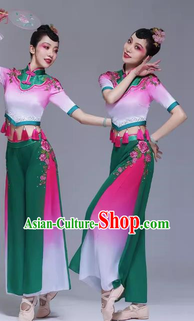 Bamboo Hat Dance Performance Costume Yangko Performance Costume Square Dance Suit Jiaozhou Yangko Dance Costume