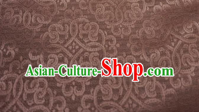Light Coffee Chinese Classical Lucky Clouds Pattern Material Traditional Design Brocade Fabric Ancient Hanfu Cloth