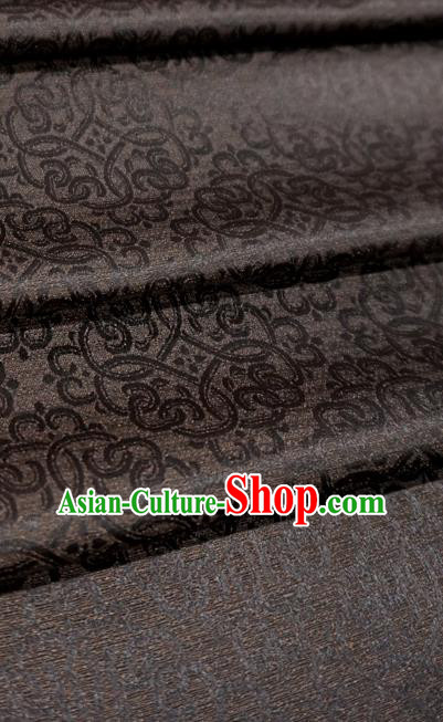 Coffee Chinese Ancient Hanfu Cloth Classical Lucky Clouds Pattern Material Traditional Design Brocade Fabric