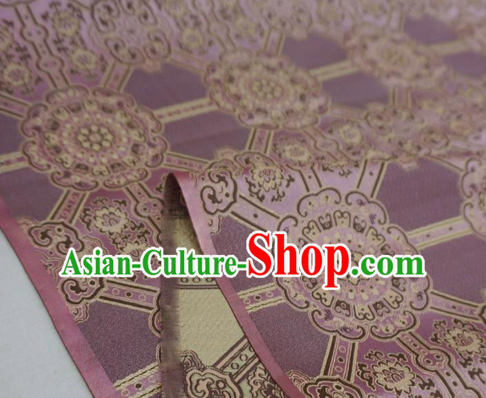 Pink Chinese Classical Rosette Pattern Material Traditional Design Brocade Fabric Tibetan Dress Cloth