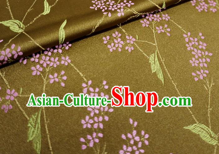 Brown China Cheongsam Cloth Classical Pentas Pattern Material Traditional Design Brocade Fabric