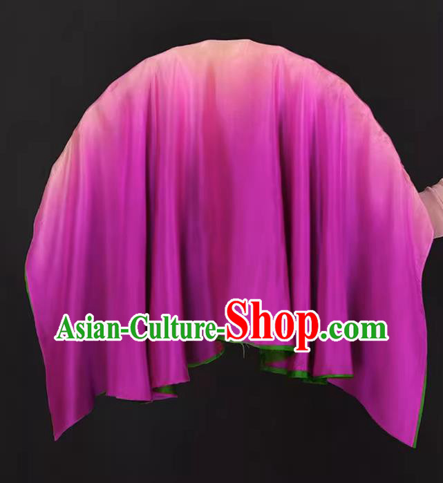 China Handmade Pure Silk Fan Classical Dance Fan Lotus Dance Double Sides Fan