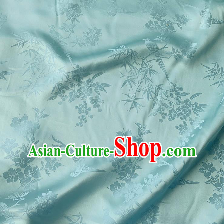 Celeste China Mulberry Silk Material Jacquard Satin Fabric Classical Pattern Design Cheongsam Cloth