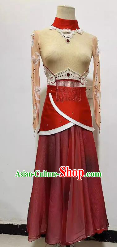 Woman Solo Dancing Clothing Professional Stage Performance Costume China Classical Dance Dress