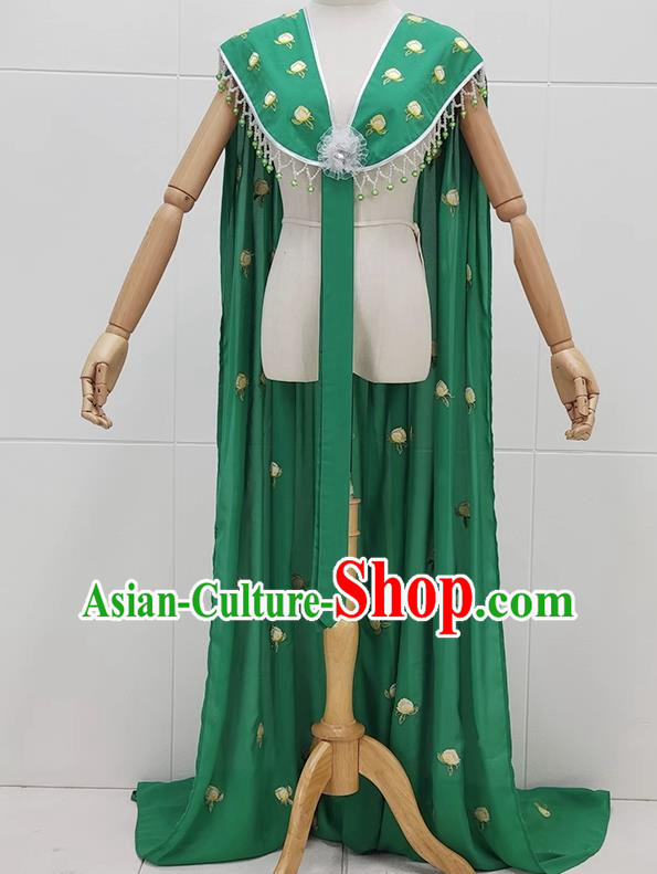 Drama Hua Dan Cloak Ancient Costume Yue Opera Huangmei Opera Costume Cloak With Gold Embroidery