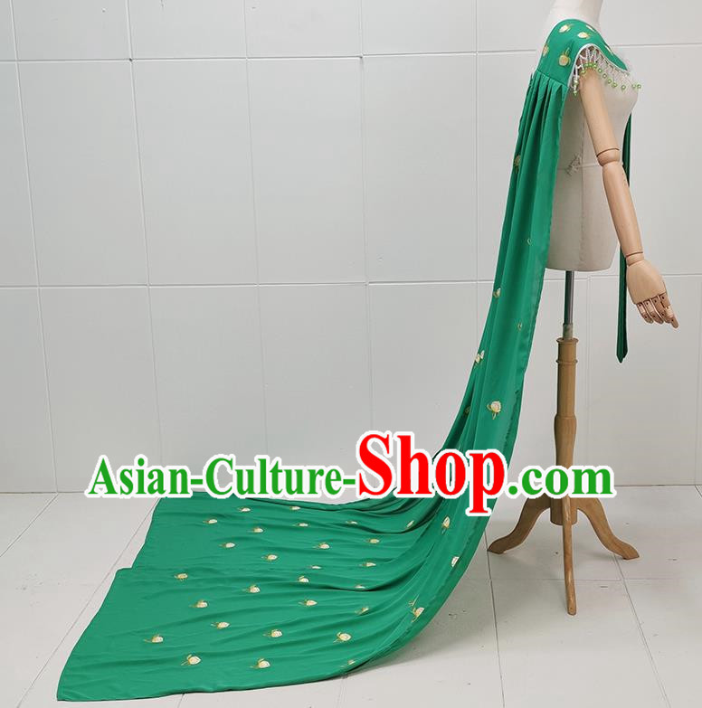 Drama Hua Dan Cloak Ancient Costume Yue Opera Huangmei Opera Costume Cloak With Gold Embroidery