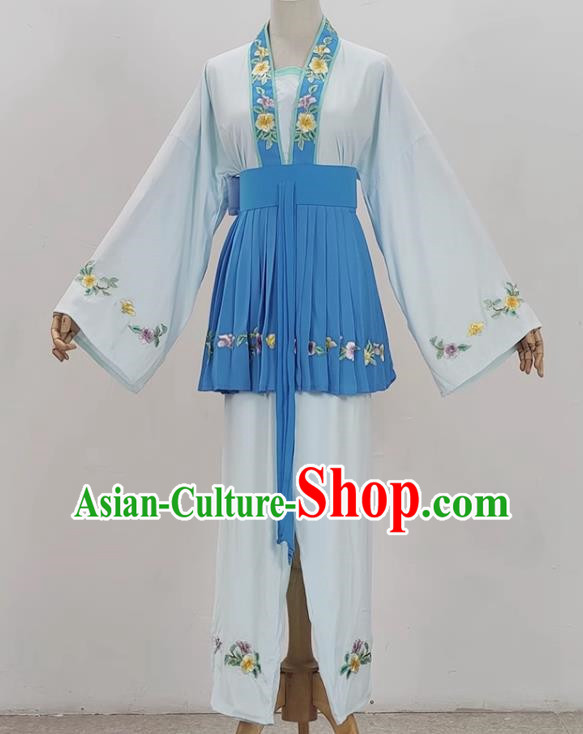 Light Blue Opera Maid Costume Ancient Costume Shaoxing Opera Huangmei Opera Costume Fifth Birthday Maid Costume Stage Performance Costume