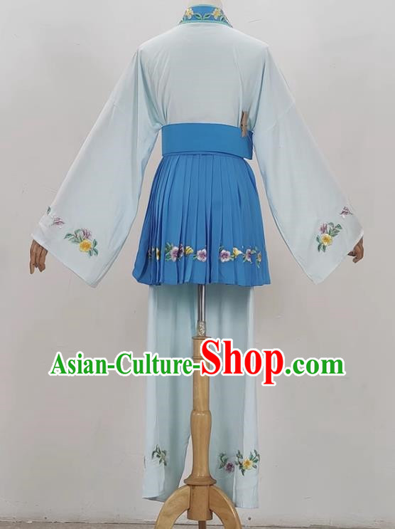 Light Blue Opera Maid Costume Ancient Costume Shaoxing Opera Huangmei Opera Costume Fifth Birthday Maid Costume Stage Performance Costume