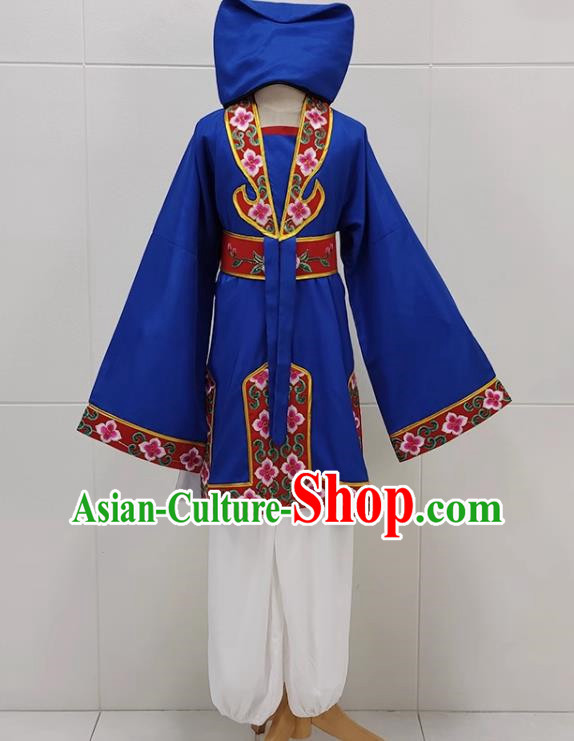 Sapphire Blue Drama Lantern Costumes Ancient Costumes Huangmei Opera Costumes Children Clothes Couple Lantern Costumes Books And Children Clothes