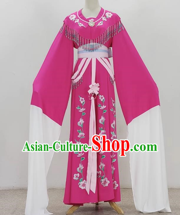 Rose Red Shaoxing Opera Hua Dan Costume Costumes Miss Costumes Opera Stage Performance Costumes