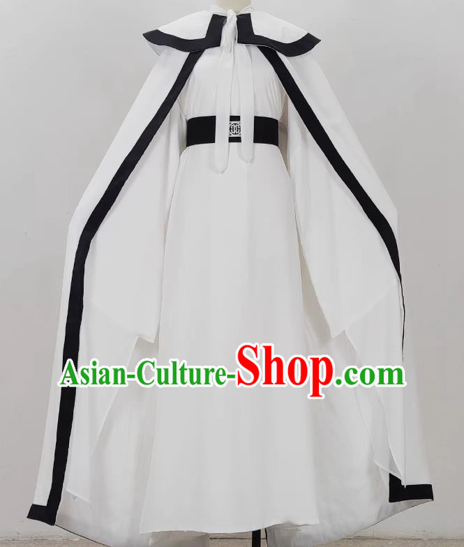 Drama Round Neck Xiaosheng Costumes Crying Spirit Costumes Shaoxing Opera Huangmei Opera Costumes