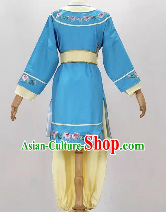 Blue And Yellow Shutong Four Nine Embroidered Costumes Yue Opera Qiong Opera Huangmei Opera Drama