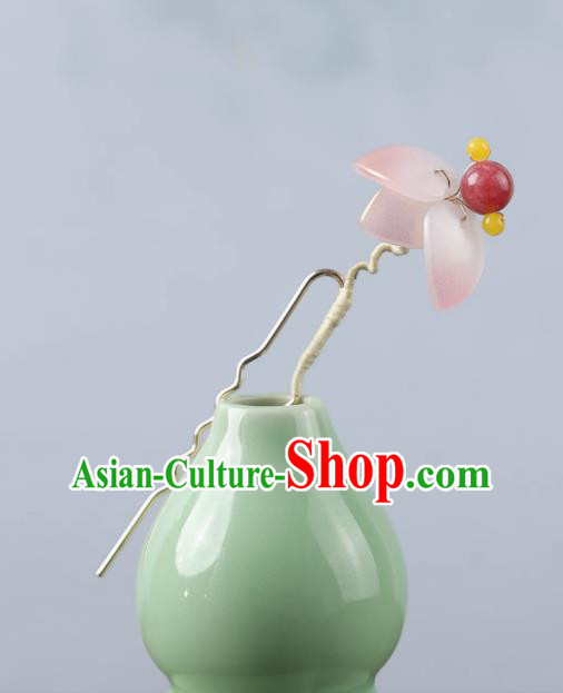 China Hanfu Hair Stick Ancient Princess Hair Jewelry Handmade Ming Dynasty Flower Hairpin