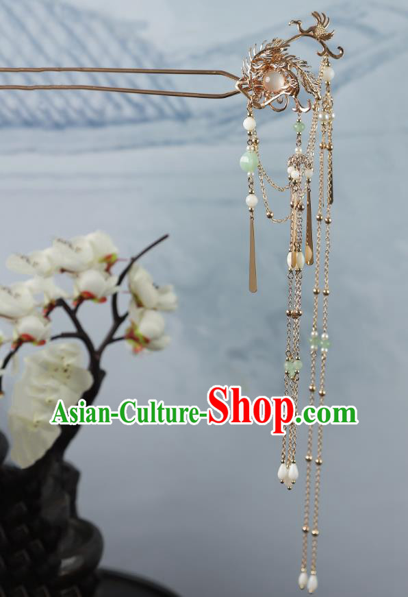 China Ancient Princess Hairpin Handmade Ming Dynasty Princess Hair Jewelry Hanfu Tassel Hair Stick