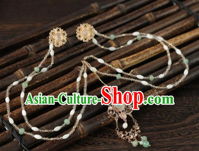 China Ancient Empress Hair Jewelry Handmade Song Dynasty Princess Hairpins Hanfu Headband