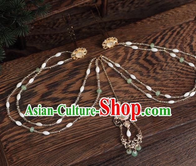 China Ancient Empress Hair Jewelry Handmade Song Dynasty Princess Hairpins Hanfu Headband