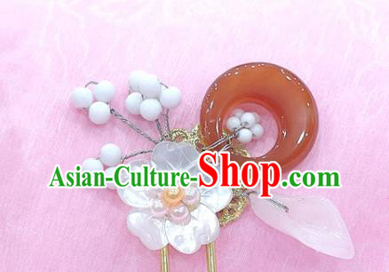 Korea Ancient Palace Lady Headpiece Korean Bride Hair Jewelry Handmade Agate Hairpin