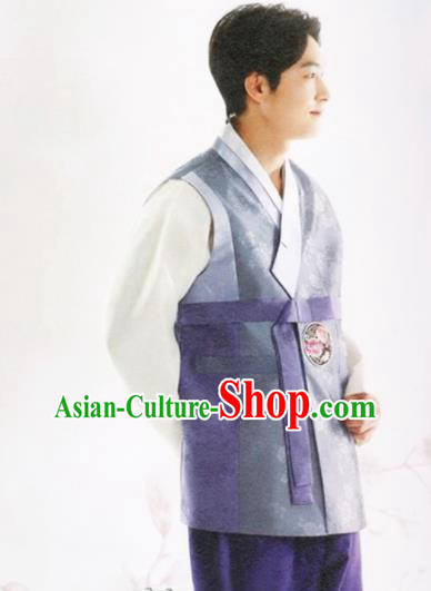 Korean Handmade Male Hanbok Ancient Groom Clothing Traditional Stage Performance Costumes Complete Set