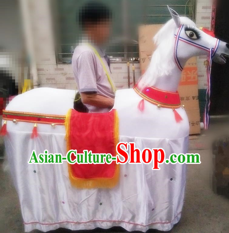 Bamboo Horse Props Journey to The West White Dragon Horse Performance Props Donkey Land Boat Club Fire Props Supplies