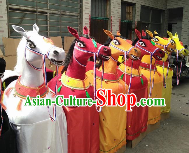 Bamboo Horse Props Journey to The West White Dragon Horse Performance Props Donkey Land Boat Club Fire Props Supplies