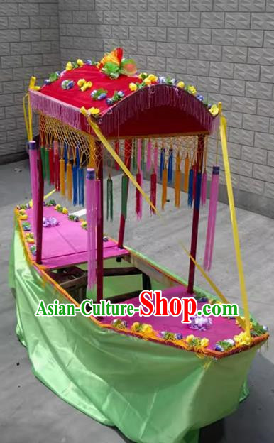 Land Boat Performance Props Colorful Lotus Boat Flowers Boat Club Fire Props