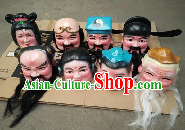 Eight Immortals Crossing The Sea Props Big Headgear Mask Stage Drama Performance