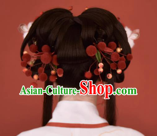 China Handmade Hanfu Hair Stick Ancient Young Woman Hair Jewelry Ming Dynasty Princess Hairpin