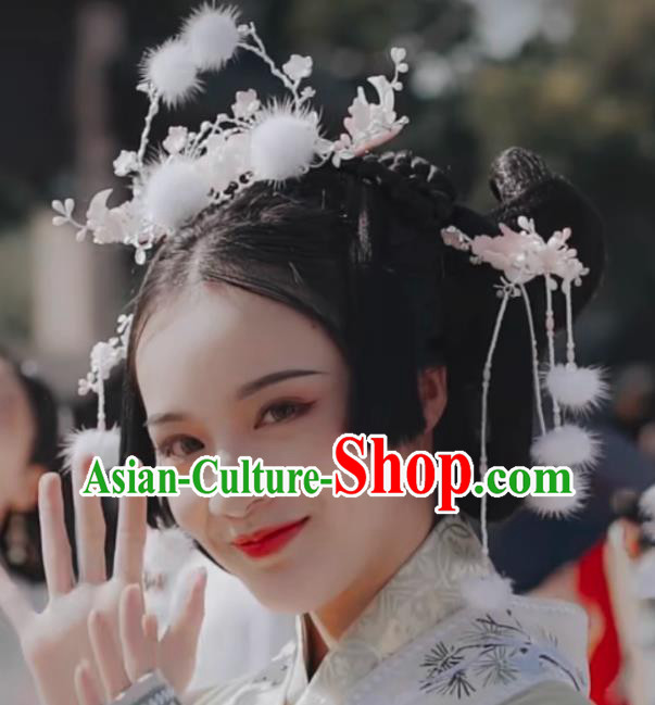 China Ancient Moon Goddess Hair Jewelries Ming Dynasty Empress Hairpins Handmade Hanfu Headdress