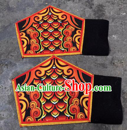 Chinese Hakkas Kylin Dance Calf Warmer Handmade Legguards Lion Dance Leg Wraps