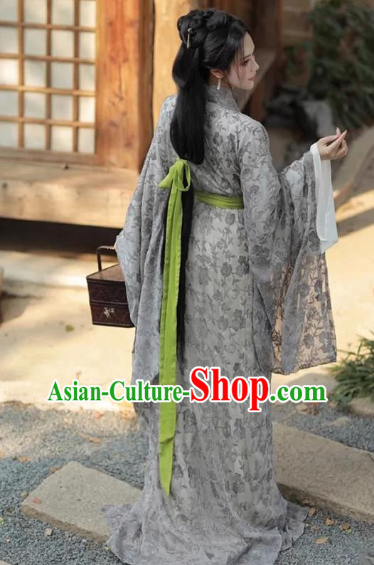 China Warring States Period Court Woman Costume Ancient Palace Beauty Clothing Traditional Hanfu Robe