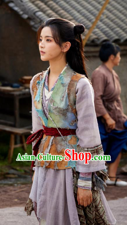 Drama Chong Zi Young Lady Pauper Clothing China Ancient Beggar Costumes