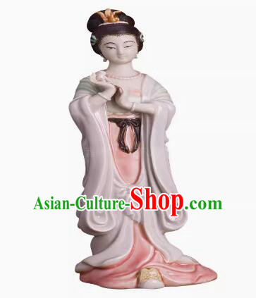the Four Great Beauties Yang Yu Huan Handmade Chinese Shiwan Ceramics Statue Arts Collection