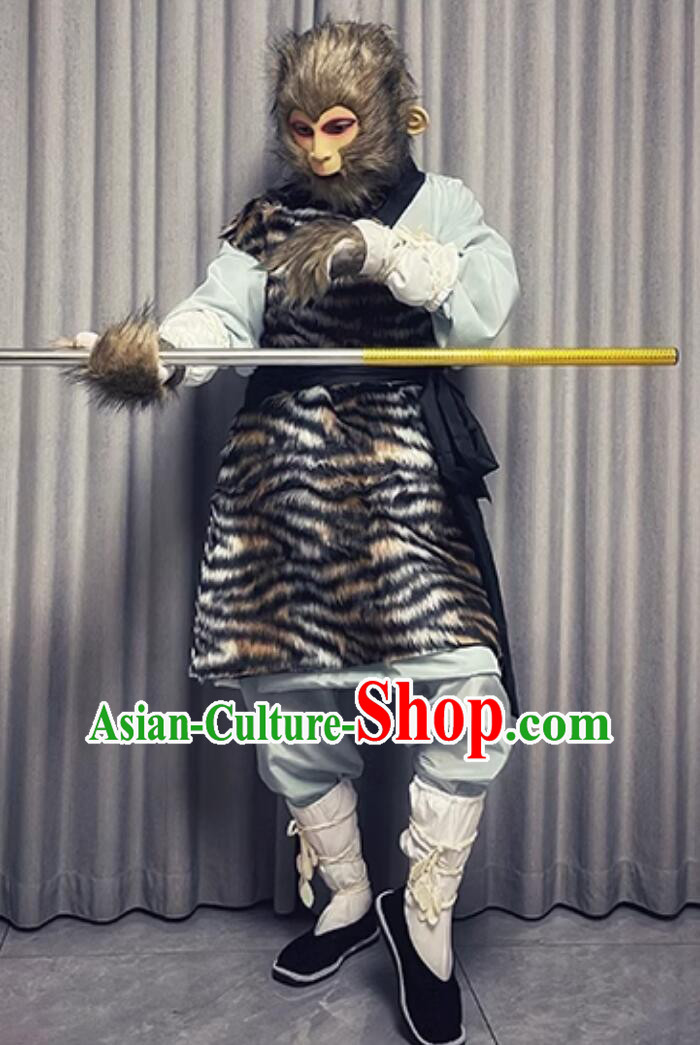 Black Myth Wukong Tian Ming Ren Clothing Journey to the West Handsome Monkey King Outfit Halloween Cosplay Costume