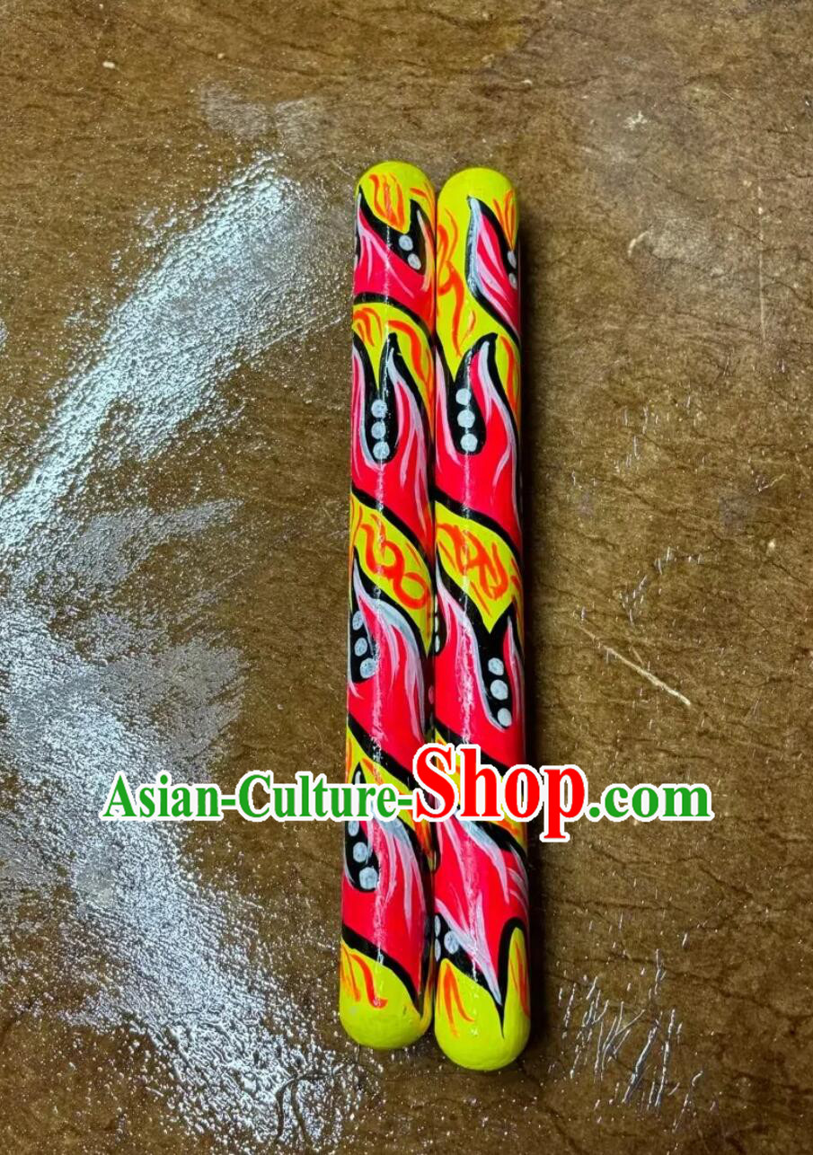 Professional Hands Painted Drum Sticks Lion Dance Drumstick