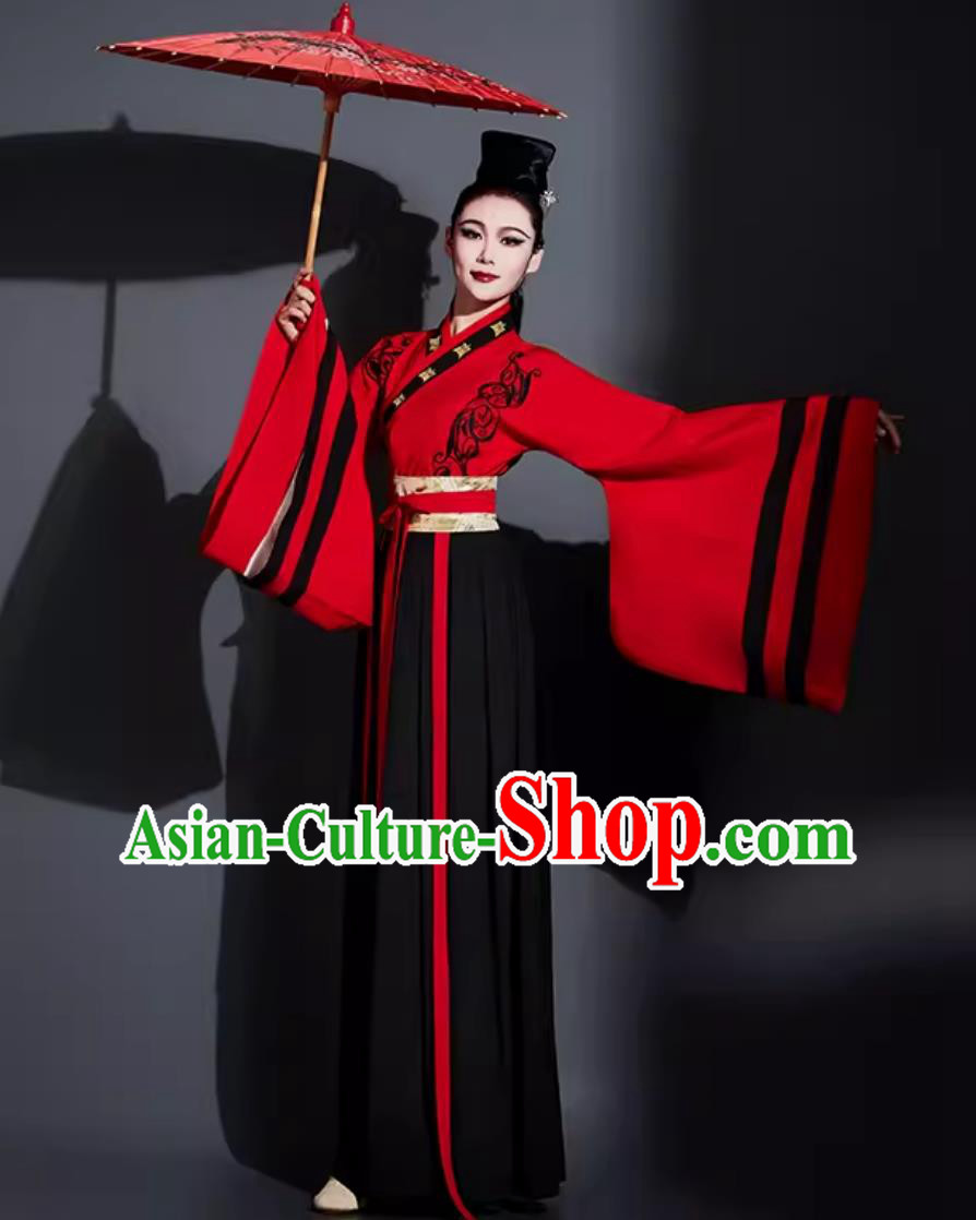 Traditional Hanfu Dance Clothing China Classical Dance Dress Chinese Umbrella Dance Fan Dance Costume