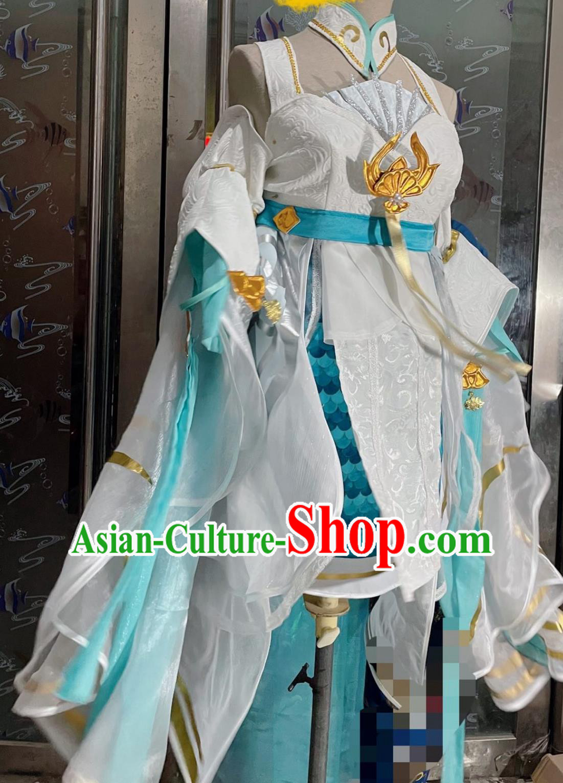 Ancient Chinese Young Lady Costume China Online Game Honor of Kings Cosplay Xi Shi Dress