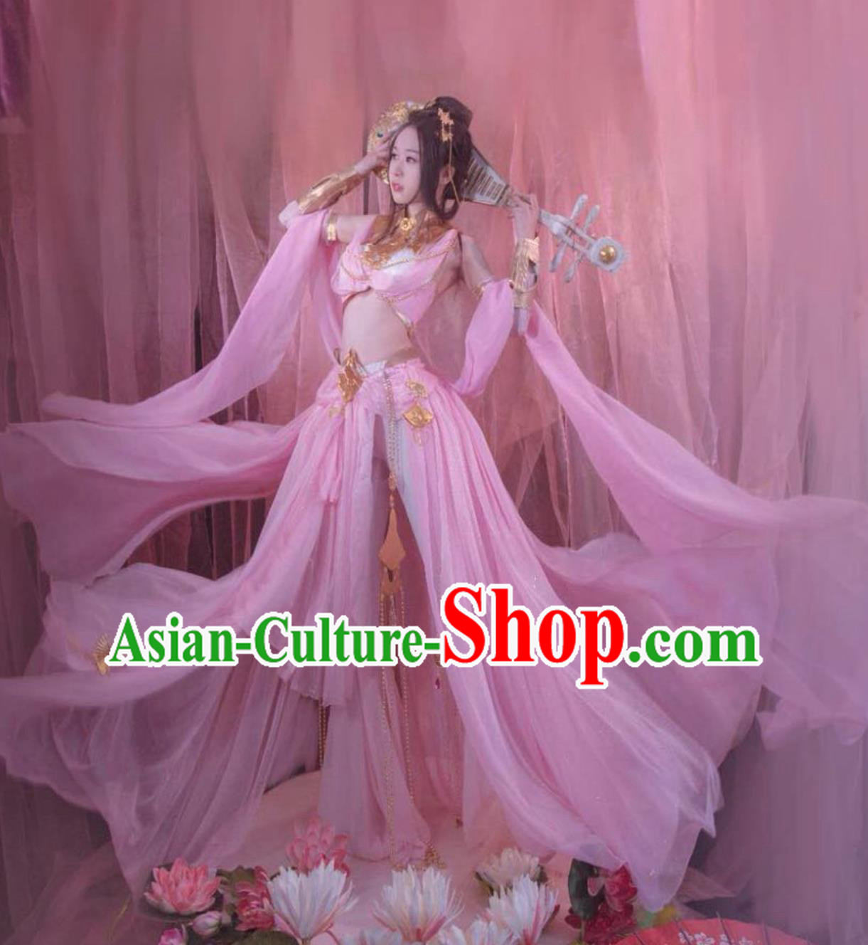 Cosplay Online Game Sword Heroes Fate Qixiu Hall Woman Costume China Wuxia Dance Lady Pink Dress Ancient Chinese Clothing