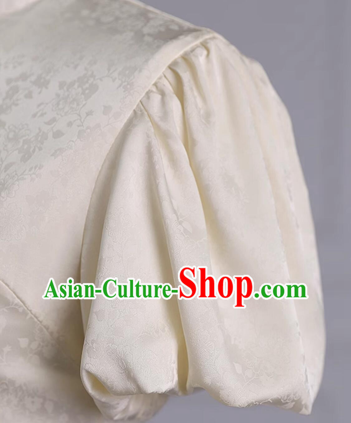 China Short Sleeve Qipao Dress Modern White Cheongsam Traditional Chinese Clothing
