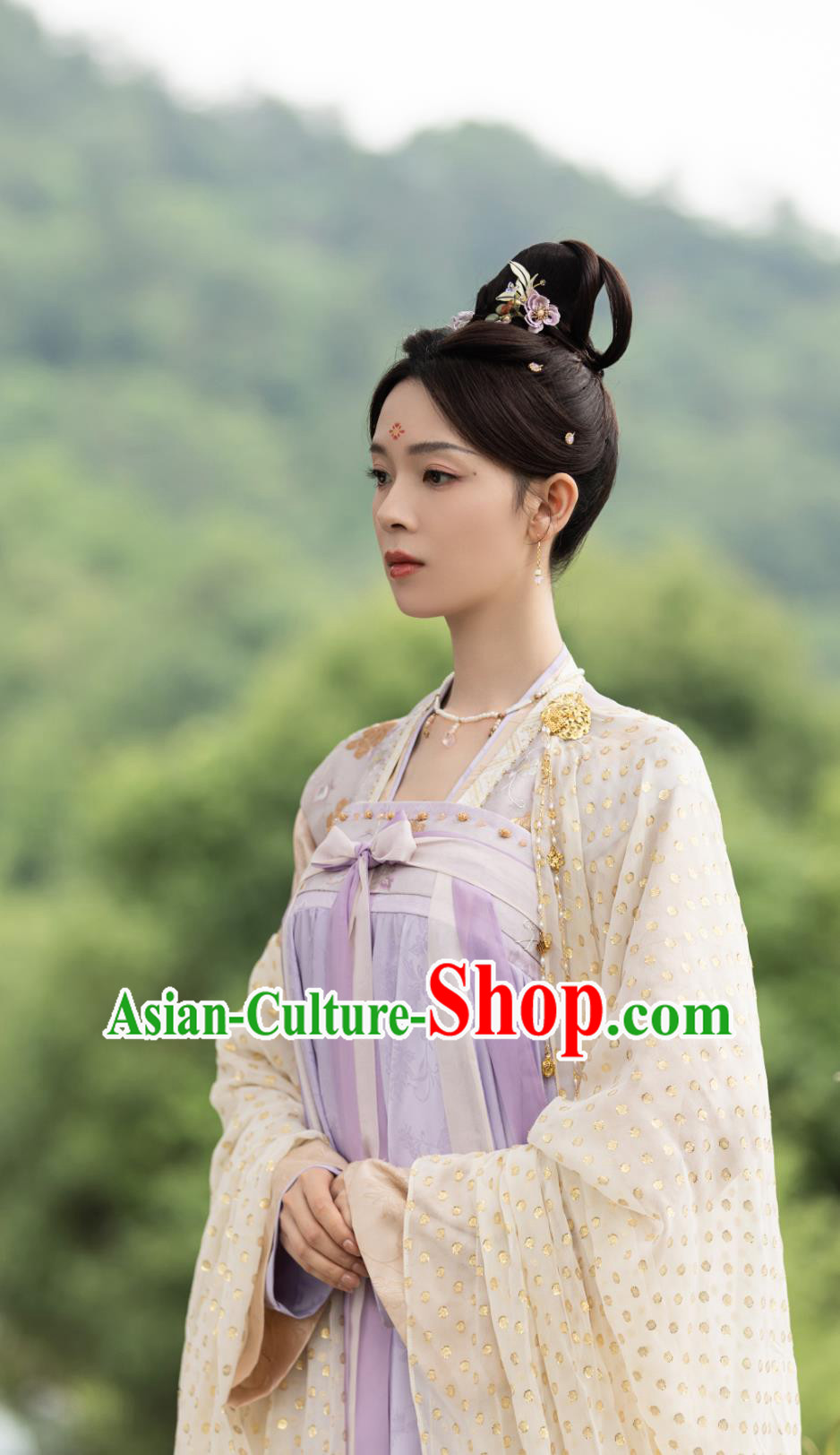 TV Series Drama Follow Your Heart Jiang Suo Luo Costume Ancient China Noble Lady Clothing Traditional Chinese Tang Dynasty Hanfu Dress