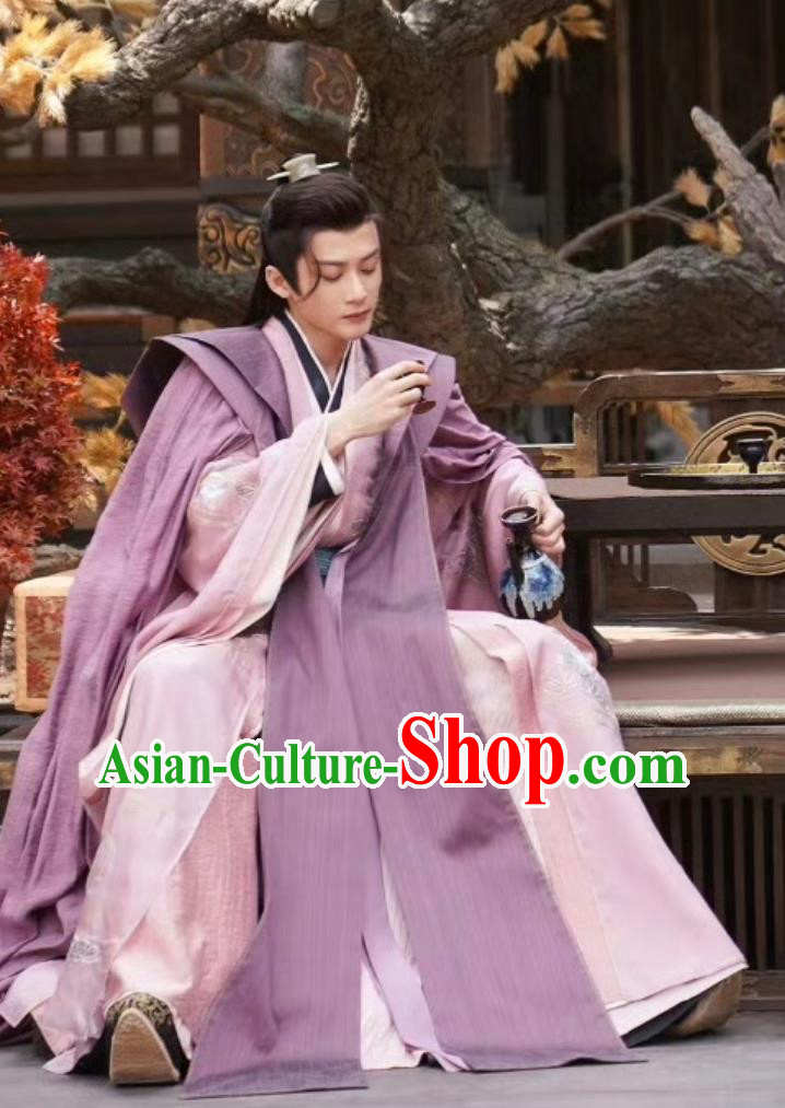 Traditional Chinese Male Hanfu TV Drama Lost You Forever Hitman Fangfeng Bei Costume Ancient China Young Childe Clothing