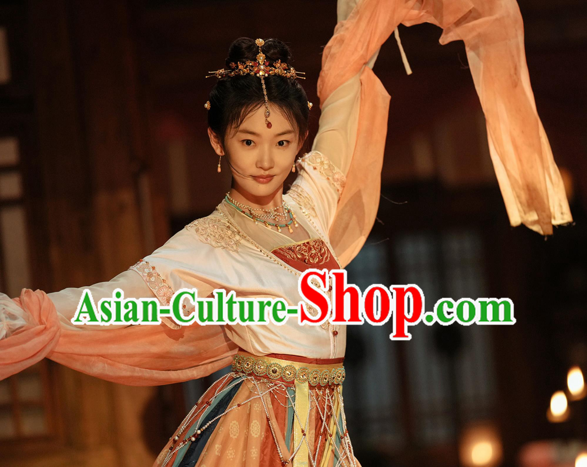 Ancient China Dance Lady Clothing Traditional Chinese Western Regions Princess Tang Dynasty Hanfu TV Series Drama Go East A Shu Costume