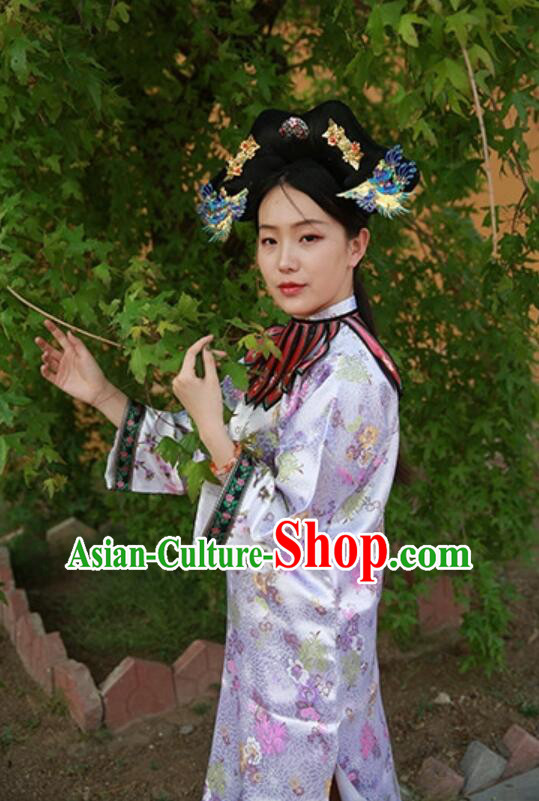Chinese Qing Dynasty Empress Costume Ancient China Manchu Woman Clothing Story of Yanxi Palace Court Lady Dress