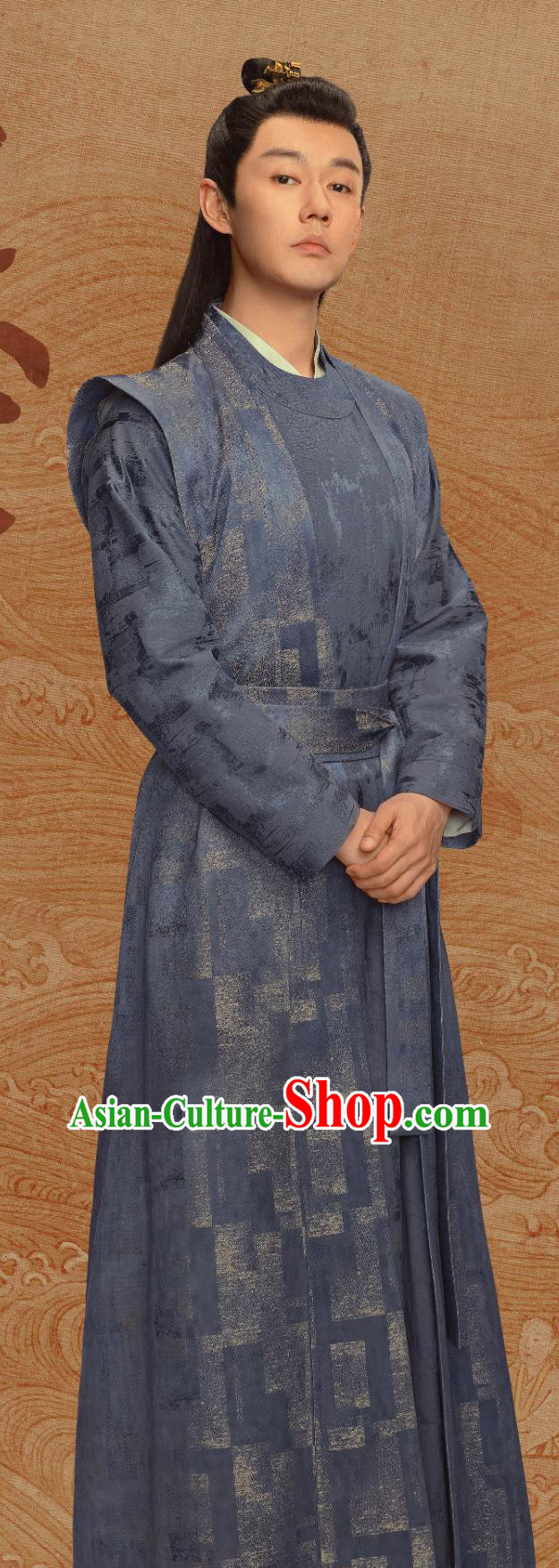 Ancient China Scholar Clothing Traditional Chinese Hanfu TV Series Qing Yu Nian Official Xuan Yan Blue Costume