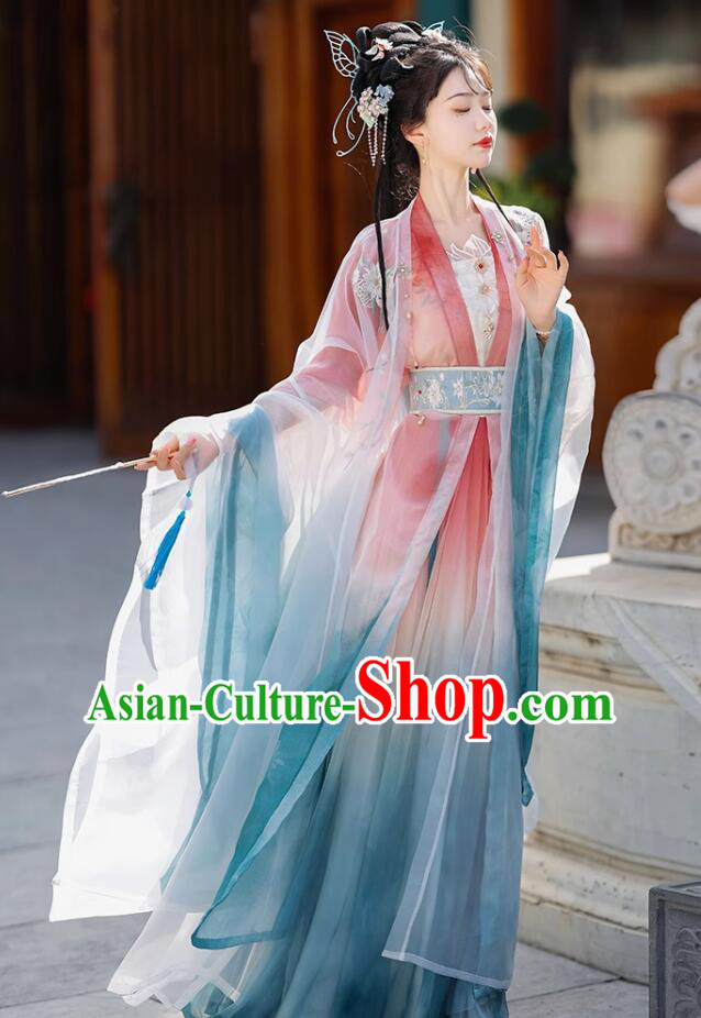 Tang Dynasty Princess Hanfu Dress Ancient China Young Lady Costume Traditional Chinese Clothing