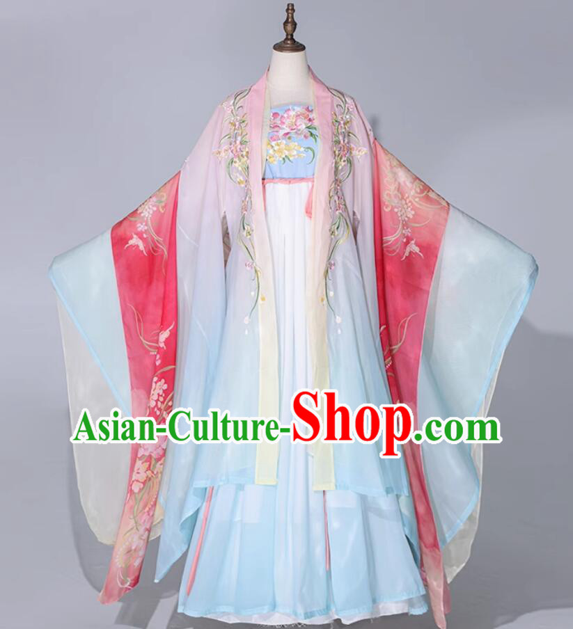 Traditional Chinese Clothing Tang Dynasty Princess Hanfu Hezi Dress Ancient China Noble Lady Costume