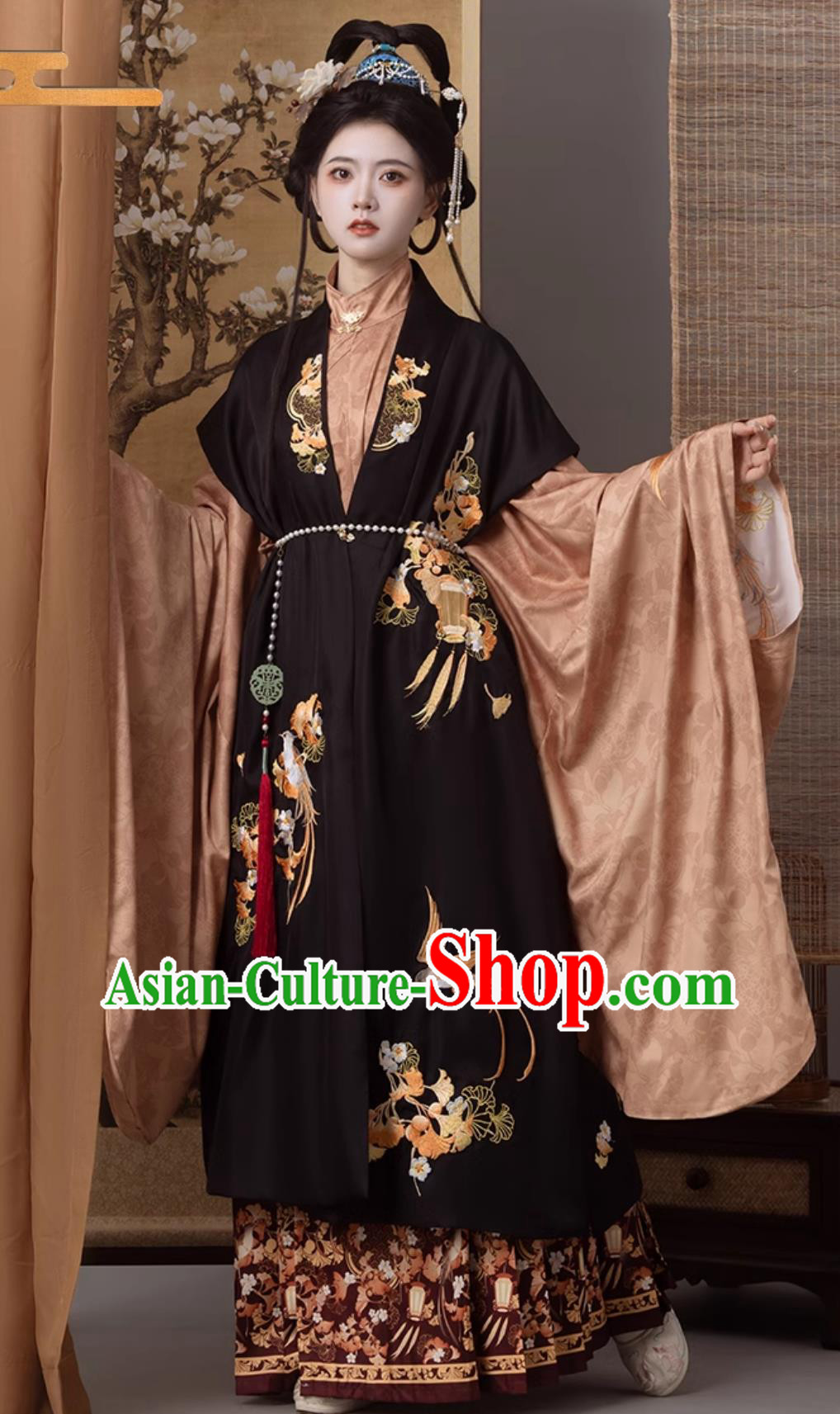 Chinese Ming Dynasty Embroidered Clothing Ancient China Princess Costume Traditional Hanfu Dress Complete Set