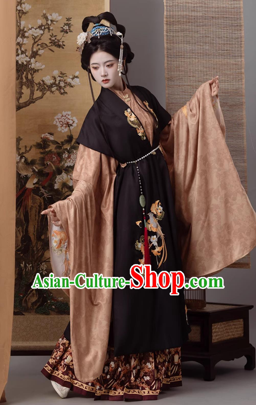 Chinese Ming Dynasty Embroidered Clothing Ancient China Princess Costume Traditional Hanfu Dress Complete Set