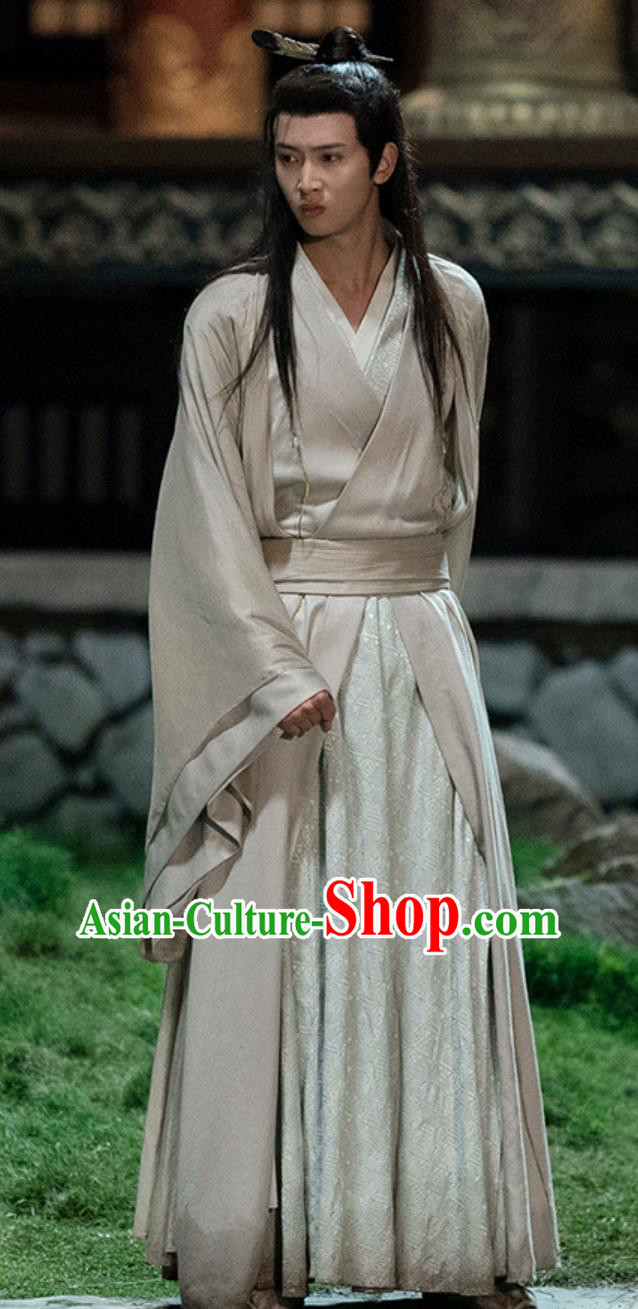 Ancient China Young Childe Clothing Traditional Chinese Hanfu TV Series Drama Tiger and Crane Crown Prince Wang Yu Qian Costume
