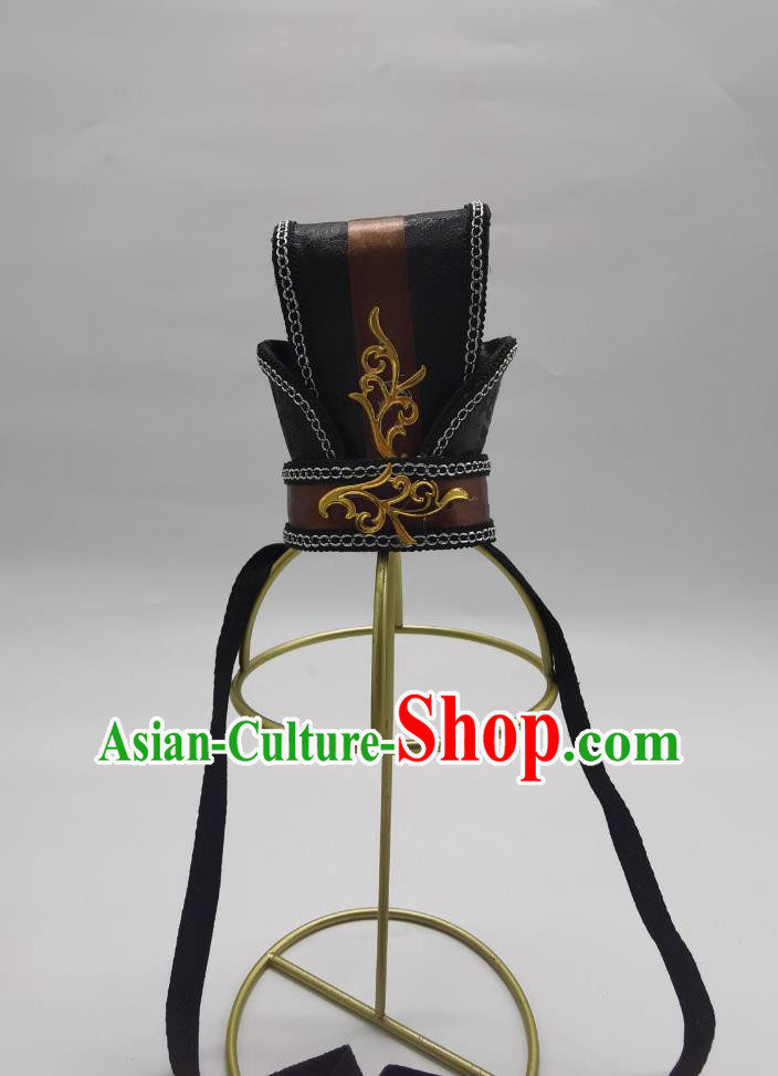 Handmade Tang Dynasty Hair Crown Chinese Traditional Hanfu Headpiece Ancient China Royal Prince Hair Coronet